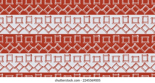 líneas de color rojo y blanco con formas cuadradas. Para imprimir y usar en lienzos sin fisuras. Textiles, tazas, almohadas, cuadernos, papel pintado y fondo vectorial elegante.