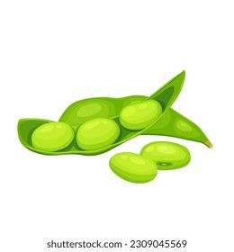 edamame beans isolated on white background. Vector eps 10. perfect for wallpaper or design elements