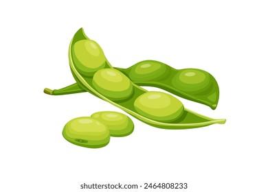 frijoles edamame aislados sobre fondo blanco. Vector eps 10. perfecto para Fondo de pantalla o Elementos de diseño