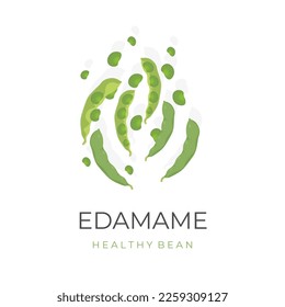 Edamame Beans Vector Illustration Logo