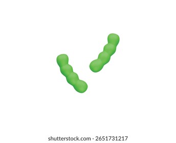 edamame icon 3d illustration render