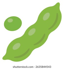 Icono de Edamame, Ilustración vectorial simple