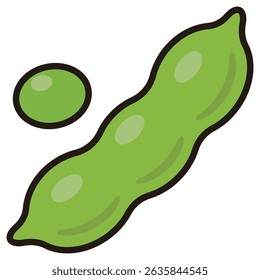 Icono de Edamame, Ilustración vectorial simple
