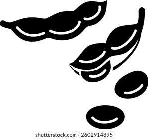 The edamame isolated on white background