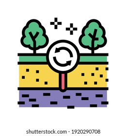 edaphotop ecosystem color icon vector. edaphotop ecosystem sign. isolated symbol illustration