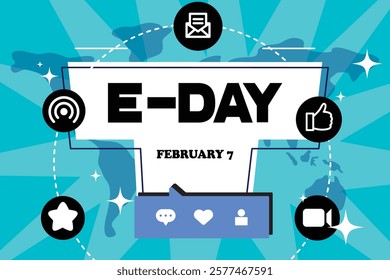 e-Day – February 7, 2025, Attractive design, can be used on all social media platforms, beautiful color combination, get it now for the first purchase.