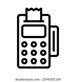 EDC icon illustration in line style. Perfect for website mobile app presentation. Suitable for any user interface and user experience