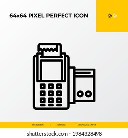 EDC icon.E-commerce Related Vector Line Icons.64x64 pixel perfect icons