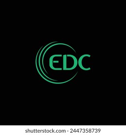 Ilustración vectorial de Plantilla de diseño de logotipo inicial de letra EDC