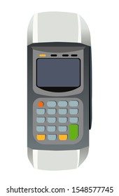 EDC machine for card payment Complete with operation control buttons - receive commands from users And display on the screen of the machine. With lights indicating various statuses The machine.