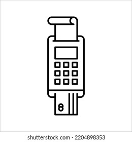 EDC machine and credit card, bank and financial related icon. vector illustration on white background