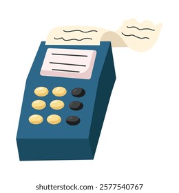 EDC machine vector illustration, flat icon design, edc machine clip art, card reader machine clipart, payment terminal