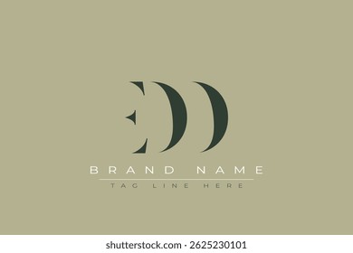 EDD abstract letter logo design. This logo is designed by three abstract letters.