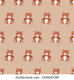 eddy Pattern. Vector Teddy Simple Pattern.