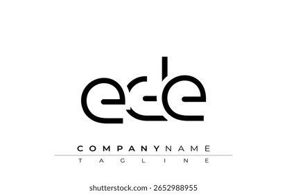EDE abstract letter design. Modern Business Logo Design With Abstract Typography and Contemporary Style