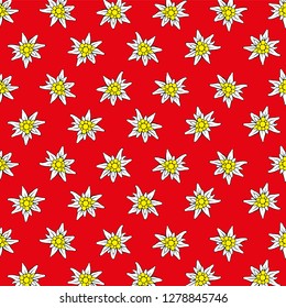 Edelweiss background red