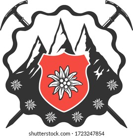 edelweiss flower icon vector alpine icon flat web sign symbol logo label