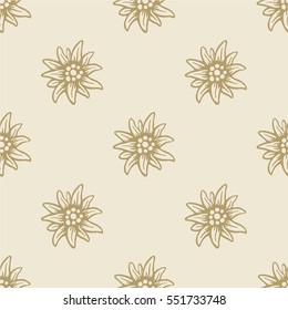 Edelweiss flower seamless pattern background texture tile