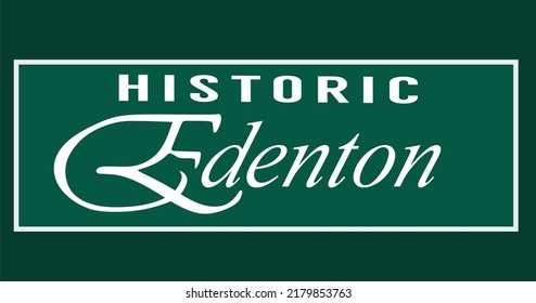 Edenton North Carolina with green background 