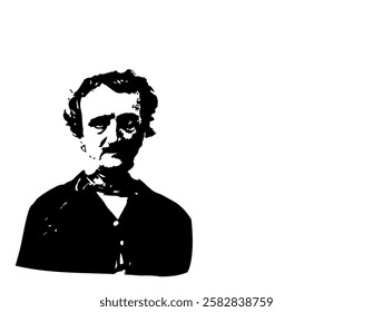 Edgar Alan Poe Portrait Sketch Drawing