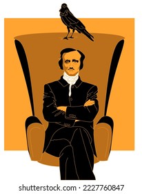 Edgar Allan Poe, a famous writer considered the father of the horror 