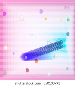 edge above emblematic idea, narrow arrangement among hart vector background