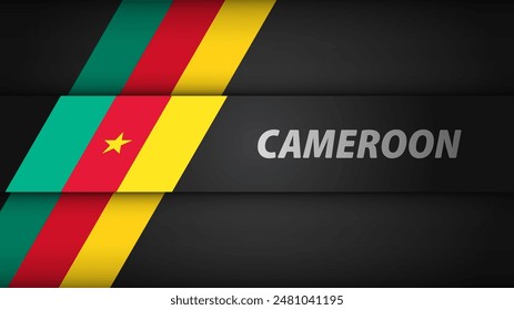 Edge background Cameroon graphic and label. Element of impact for the use you want to make of it.