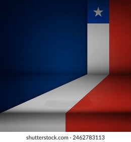 Edge background Chile graphic and label. Element of impact for the use you want to make of it.