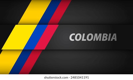 Fondo de borde Colombia gráfico y etiqueta. Elemento de impacto para el uso que quieres hacer de él.