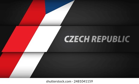 Edge background CzechRepublic graphic and label. Element of impact for the use you want to make of it.