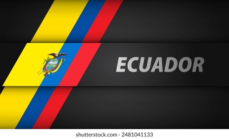 Edge background Ecuador graphic and label. Element of impact for the use you want to make of it.