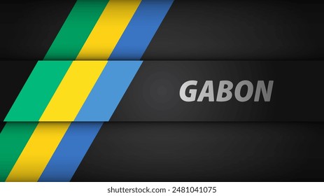 Edge background Gabon graphic and label. Element of impact for the use you want to make of it.