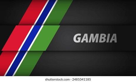 Fondo de borde Gambia gráfico y etiqueta. Elemento de impacto para el uso que quieres hacer de él.