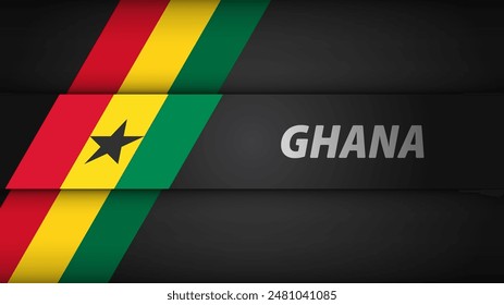 Edge background Ghana graphic and label. Element of impact for the use you want to make of it.