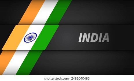 Edge background India graphic and label. Element of impact for the use you want to make of it.