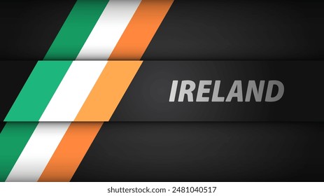 Edge background Ireland graphic and label. Element of impact for the use you want to make of it.