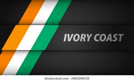 Grafik und Label für den Randhintergrund von IvoryCoast. Element der Wirkung für die Nutzung, die Sie daraus machen wollen.