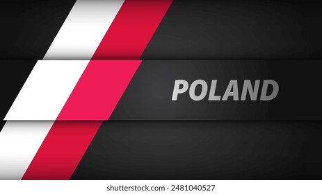 Edge background Poland graphic and label. Element of impact for the use you want to make of it.