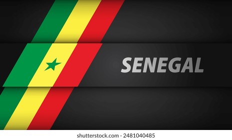 Kantenhintergrund Senegal Grafik und Label. Element der Wirkung für die Nutzung, die Sie daraus machen wollen.