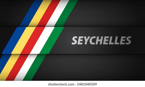 Edge background Seychelles graphic and label. Element of impact for the use you want to make of it.
