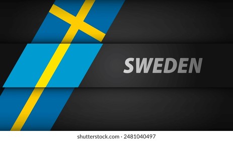 Edge background Sweden graphic and label. Element of impact for the use you want to make of it.
