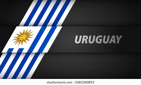 Edge background Uruguay graphic and label. Element of impact for the use you want to make of it.