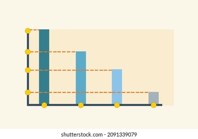 Edge Bar Chart Graph Diagram Business Infographic Element Template, icon, symbol.
