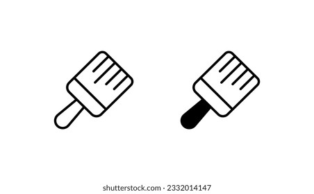 Edge Brush icon design with white background stock illustration