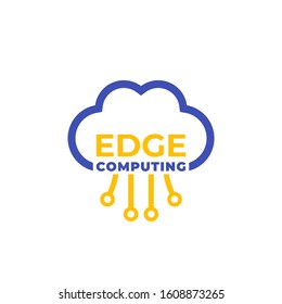 Edge Computing, Cloud Service Vector Icon
