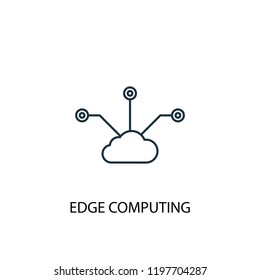 Edge Computing Concept Line Icon. Simple Element Illustration. Edge Computing Concept Outline Symbol Design. Can Be Used For Web And Mobile UI/UX