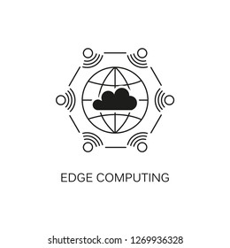 Edge Computing Flat Vector Icon