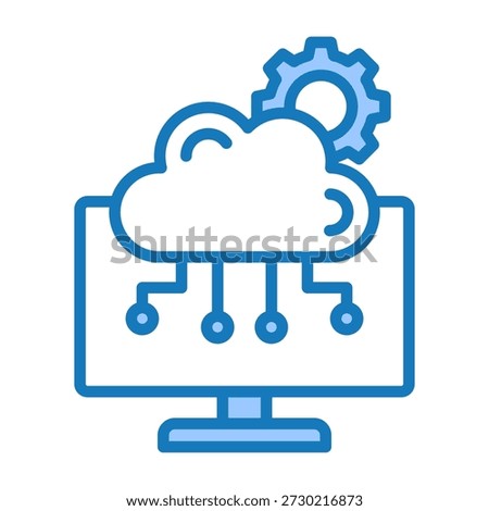 Edge Computing Icon Blue Dualtone Design Vector Illustration