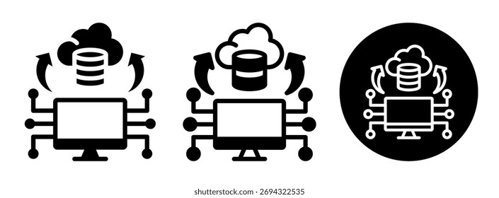 Edge Computing Icon Collection Glyph and Mixed Vector Illustration