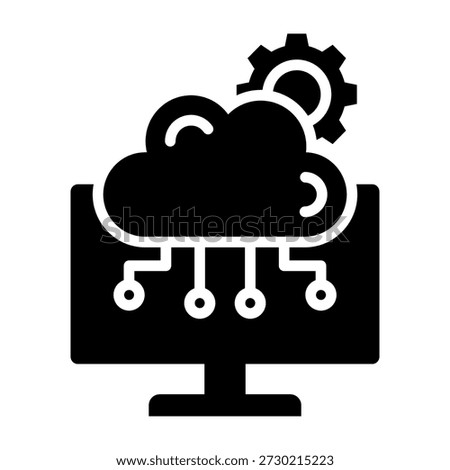 Edge Computing Icon Glyph Design Vector Illustration